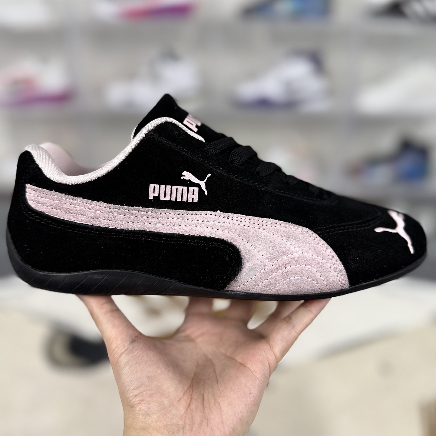 PUMA Speedcat OG Sneakers Comfortable Fashion Racing Shoes - Black/Pink 7 i1745096966944 2908 0 5