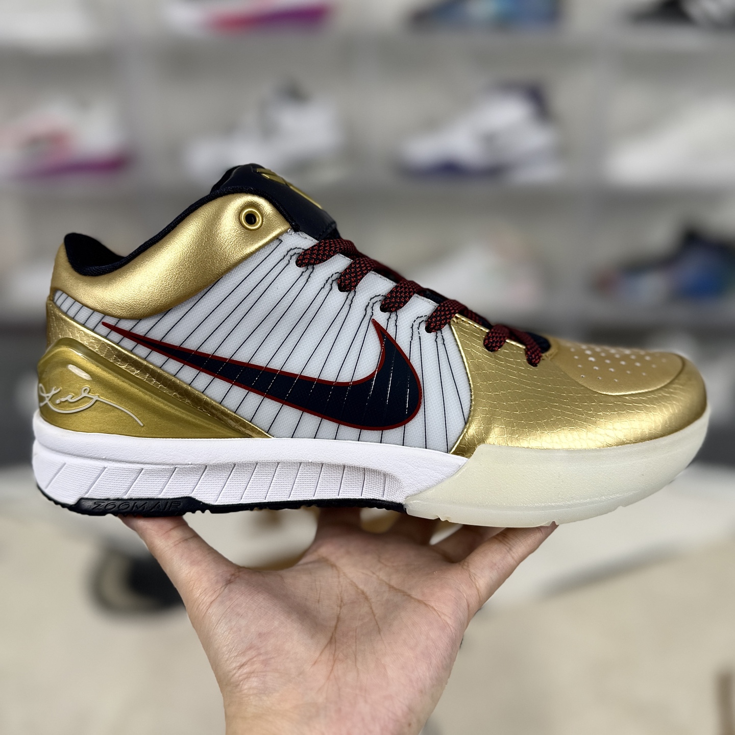 Nike Zoom Kobe 4 Protro "Gold Medal" Basketball Shoes - White, Black, Gold 7 i1745355563838 5492 0 5