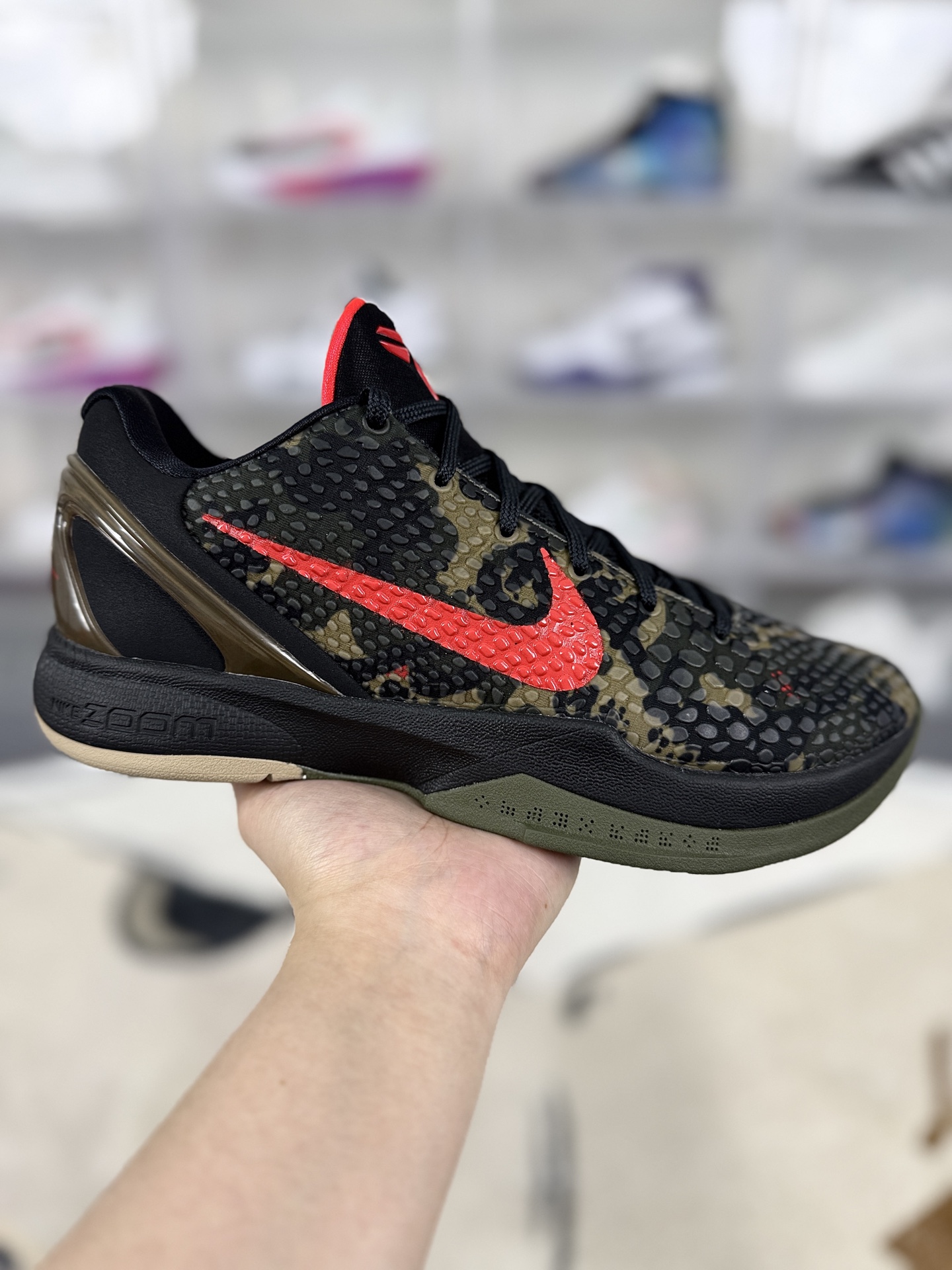 Nike Zoom Kobe 6 Protro "Italian Camo" Basketball Shoes - Black/Red 1 i1745355614001 5458 0 0