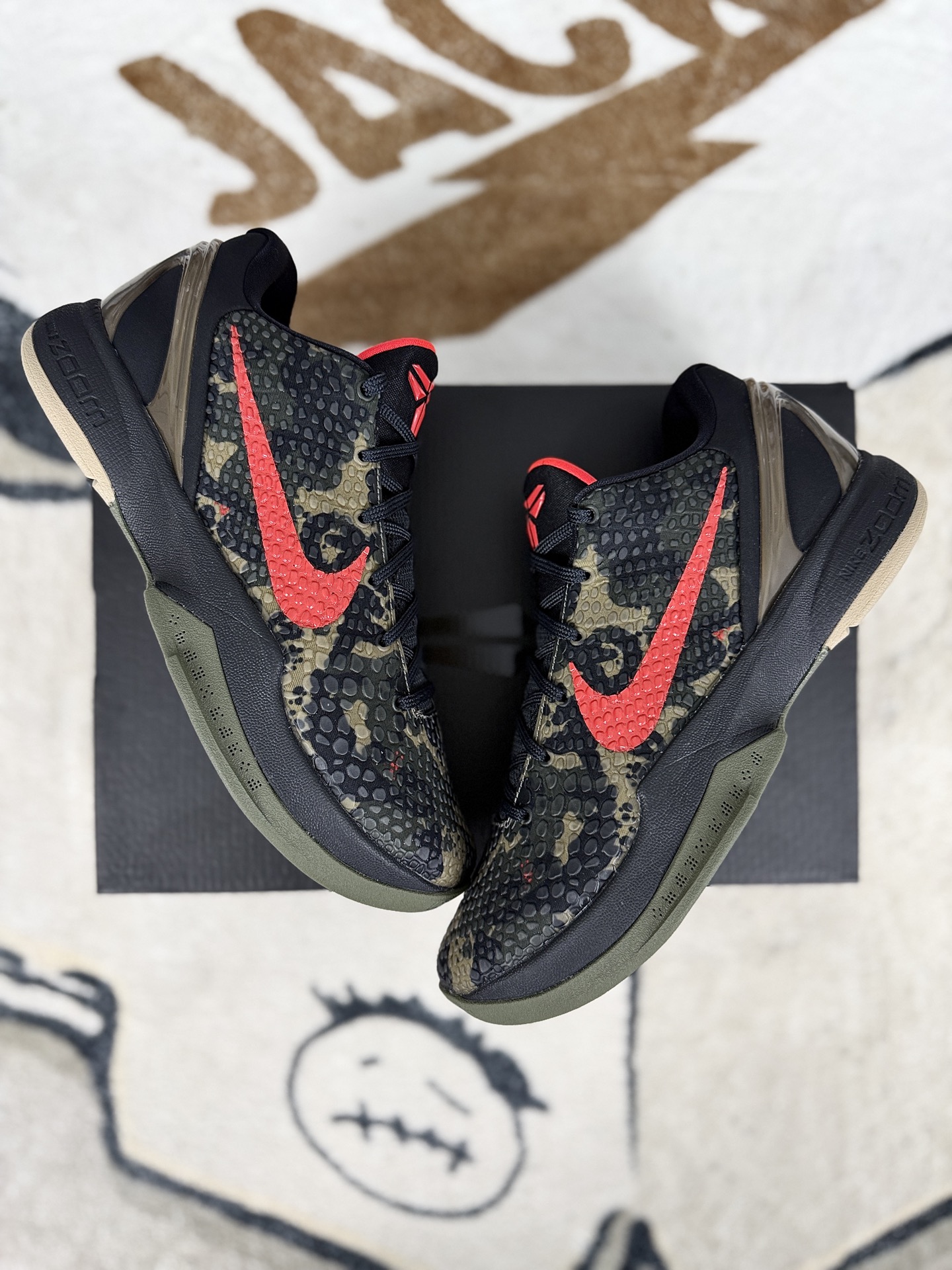 Nike Zoom Kobe 6 Protro "Italian Camo" Basketball Shoes - Black/Red 5 i1745355625601 1294 0 6