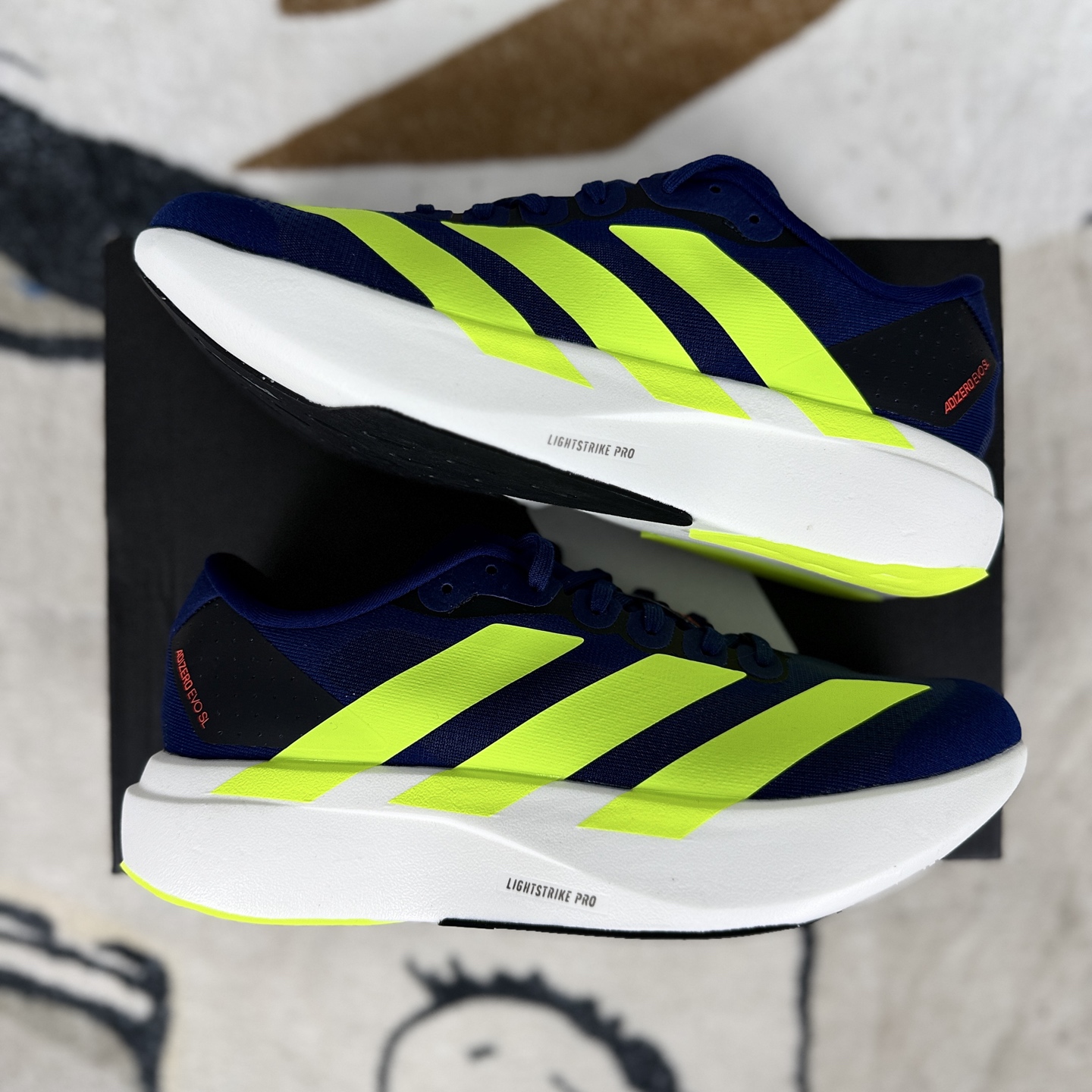 Adidas Adizero Evo SL Running Shoes - Supercritical Cushioning, Blue/Yellow 9 i1745494363627 6791 0 7
