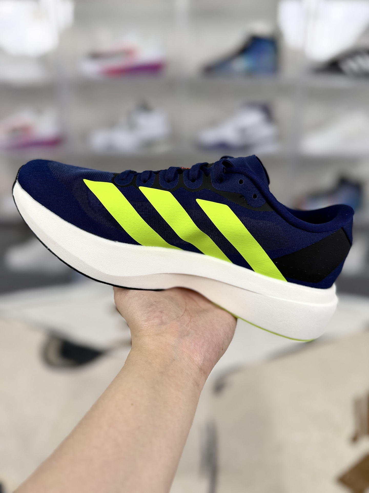 Adidas Adizero Evo SL Running Shoes - Supercritical Cushioning, Blue/Yellow 3 i1745494365312 947 0 1