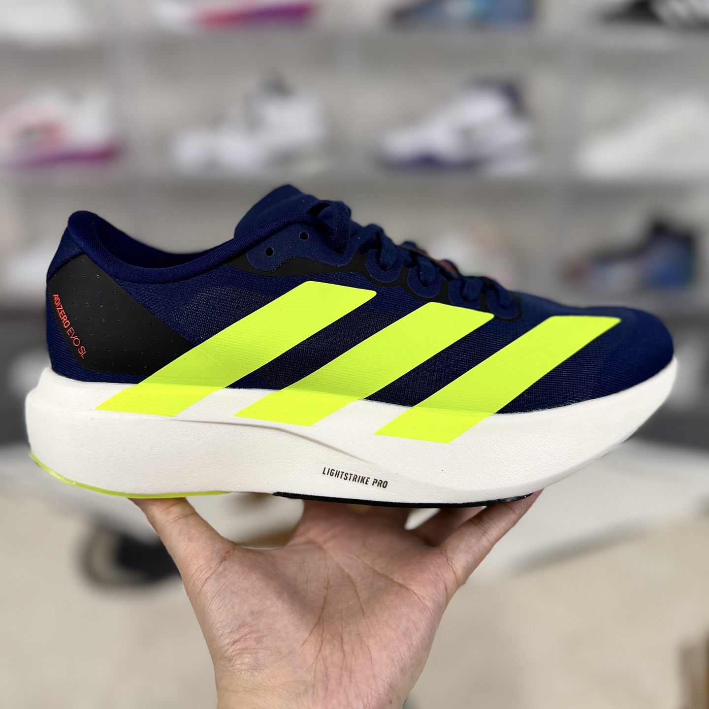 Adidas Adizero Evo SL Running Shoes - Supercritical Cushioning, Blue/Yellow 8 i1745494366506 7405 0 5
