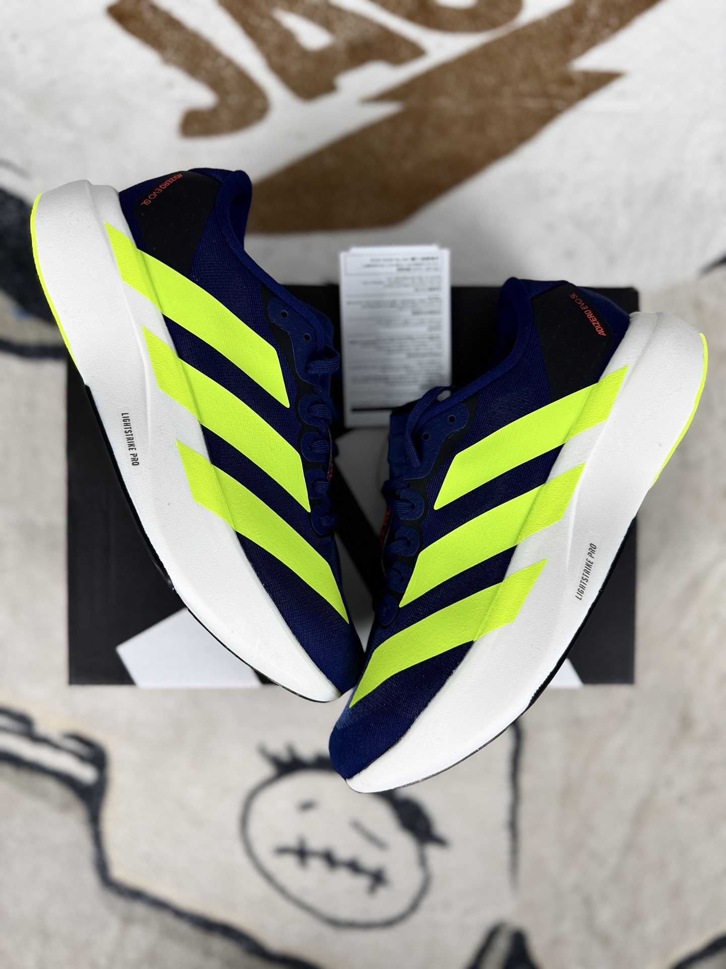 Adidas Adizero Evo SL Running Shoes - Supercritical Cushioning, Blue/Yellow 6 i1745494367402 7570 0 6