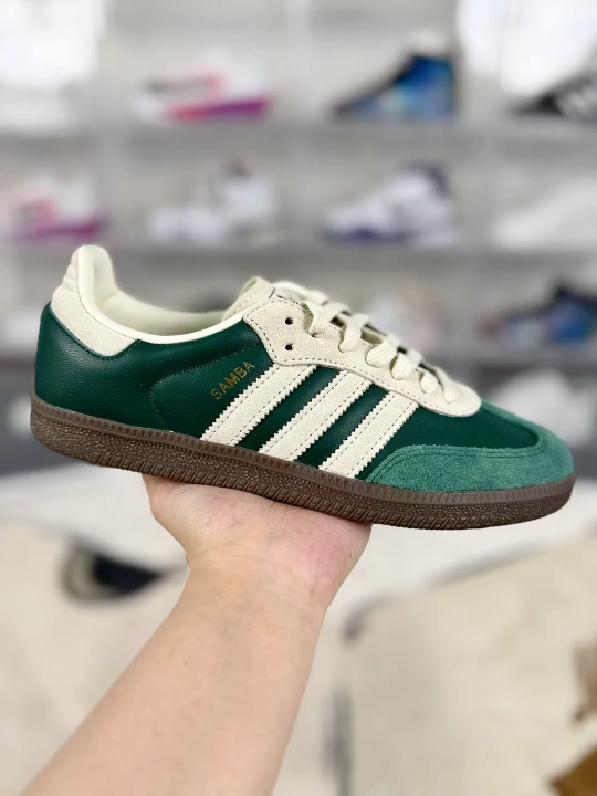 Adidas Originals Samba OG Green White Unisex Low-Top Sneakers - Size 36-45