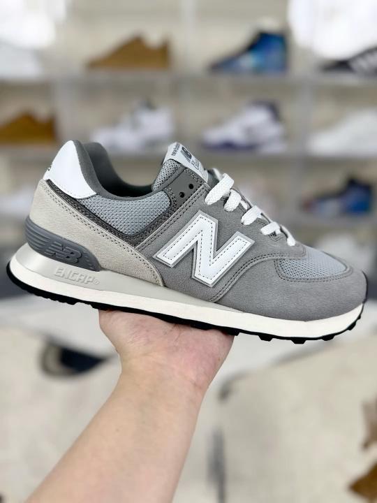 New Balance 574 Classic Grey Suede Running Shoes - Ultimate Comfort & Style