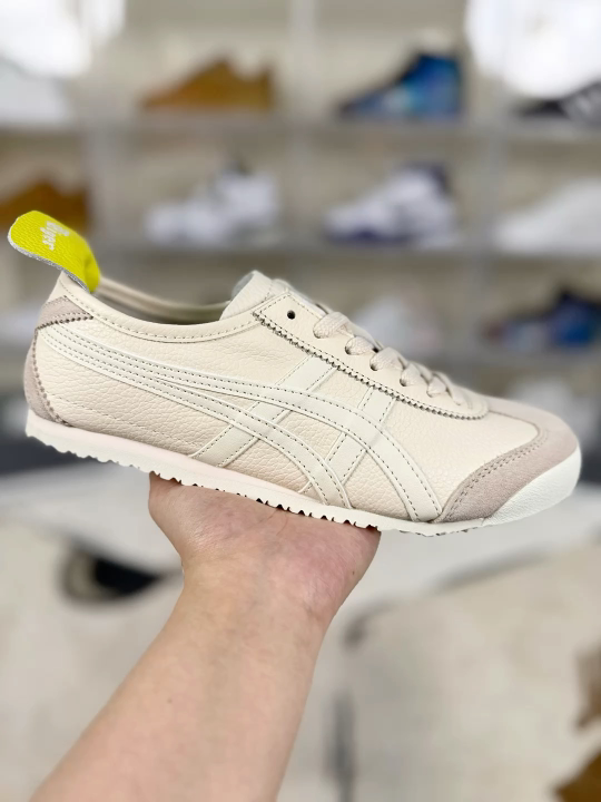 Onitsuka Tiger Mexico 66 Cream/Beige Leather Low-Top Sneakers Unisex Shoes