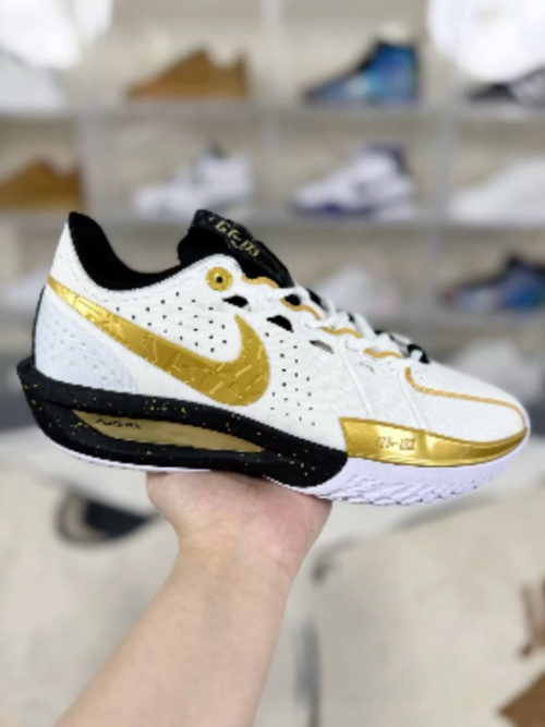 Nike Air Zoom G.T. Cut 3 EP Basketball Shoes - White/Metallic Gold 7 Nike Air Zoom G.T. Cut 3 EP Basketball Shoes - White/Metallic Gold