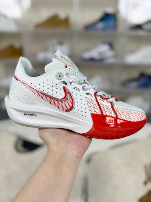 Nike Air Zoom G.T. Cut 3 EP Basketball Shoes - White/Red - DV2918-101/DV2913-101 2 Nike Air Zoom G.T. Cut 3 EP Basketball Shoes - White/Red - DV2918-101/DV2913-101