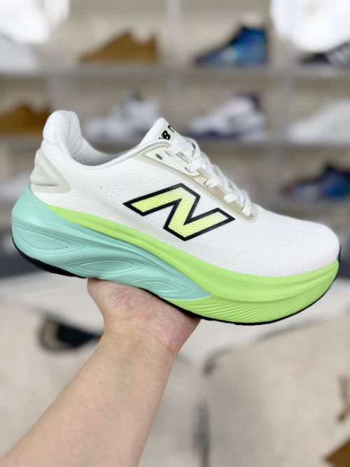 New Balance FuelCell Fresh Foam More White Green Running Shoes Unisex 20 New Balance FuelCell Fresh Foam More White Green Running Shoes Unisex