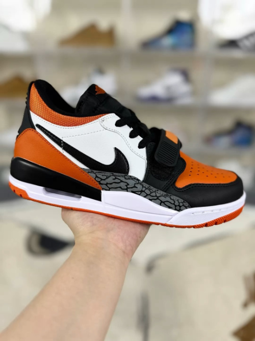 Jordan Legacy 312 Low Basketball Shoes - White, Black & Orange - Unisex Style 4 Jordan Legacy 312 Low Basketball Shoes - White, Black & Orange - Unisex Style