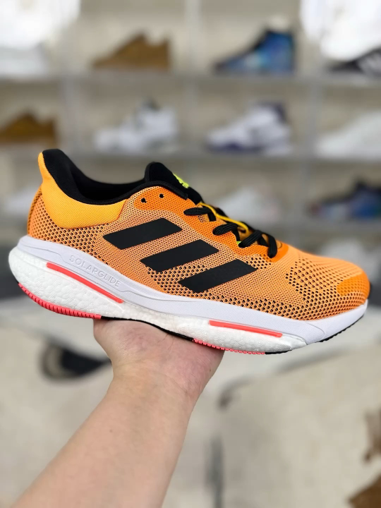 Adidas Solar Glide 5 Running Shoes - Orange/Yellow - Breathable & Lightweight