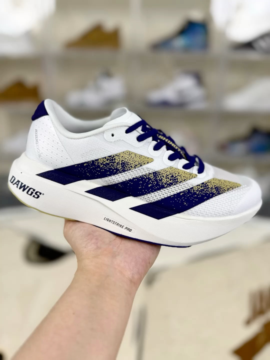 Adidas Adizero Evo SL Washington White Purple Low-Top Running Shoes