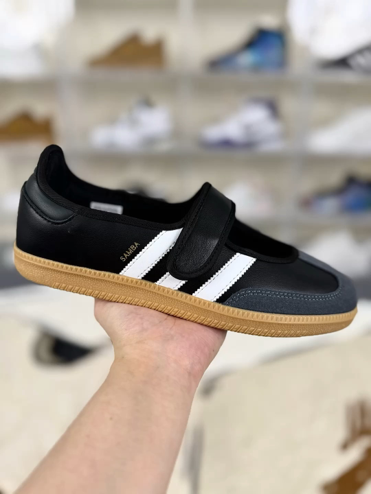 Adidas Originals Samba Jane Mary Jane Women's Shoes Black Leather JQ6445