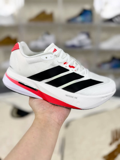 Adidas Adizero Boston 13 Running Shoes - White, Black, and Red - Unisex 12 Adidas Adizero Boston 13 Running Shoes - White, Black, and Red - Unisex