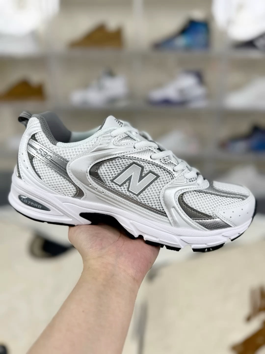 New Balance 530 Retro Running Shoes - Millennium Style, Silver White