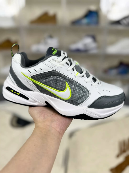 Nike Air Monarch IV Cool Grey: Leather, Mesh, Low-Top Sneakers for Men and Women