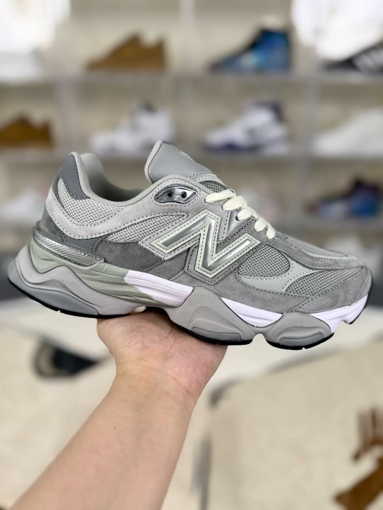 New Balance 9060 Gray Retro Running Shoes - Comfortable & Stylish