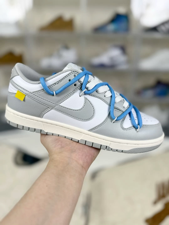Nike Dunk Low Gray White Blue - Comfortable, Deconstructed, and Retro Style