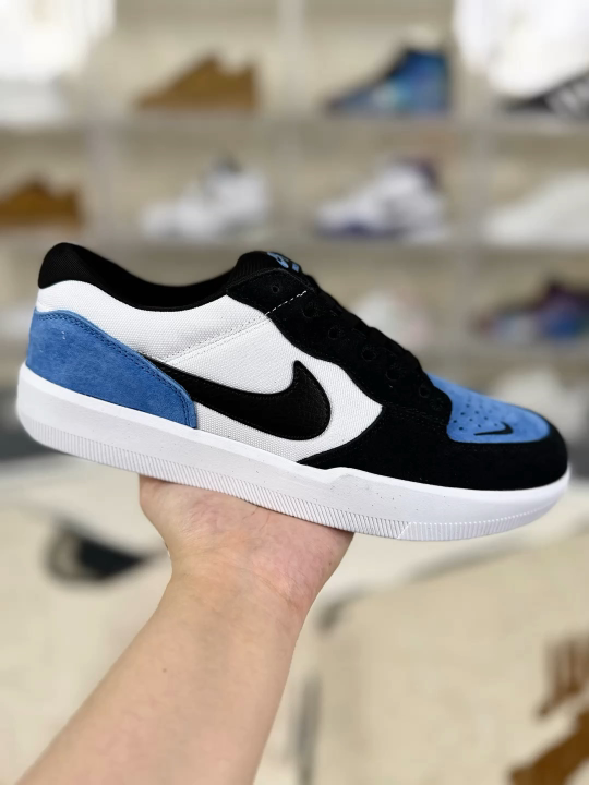 Nike SB Force 58: Black, White & Blue Low-Top Skate Shoes for Men & Women