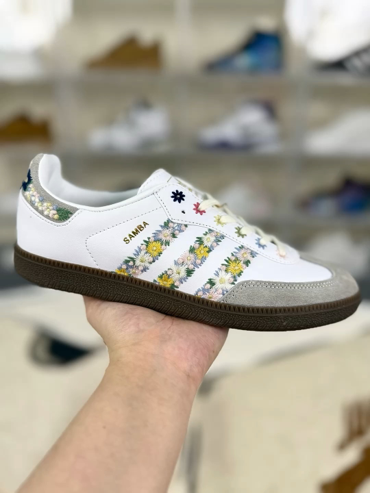Adidas Originals Samba OG Flower Shoes - Fresh Chanel Style Sneakers
