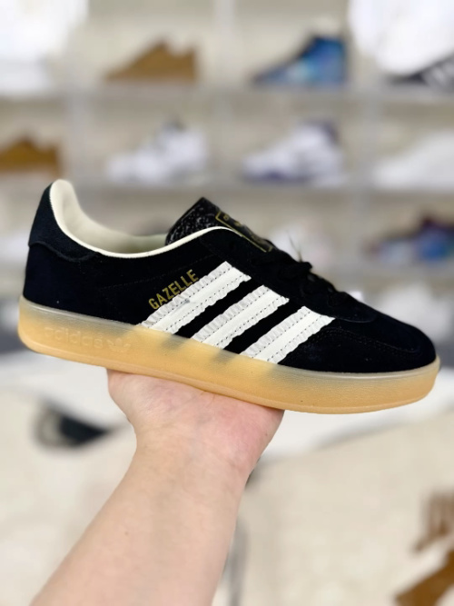 Adidas Originals Gazelle Indoor Wonder Sneakers, Black Low-Top Athletic Shoes 14 Adidas Originals Gazelle Indoor Wonder Sneakers, Black Low-Top Athletic Shoes