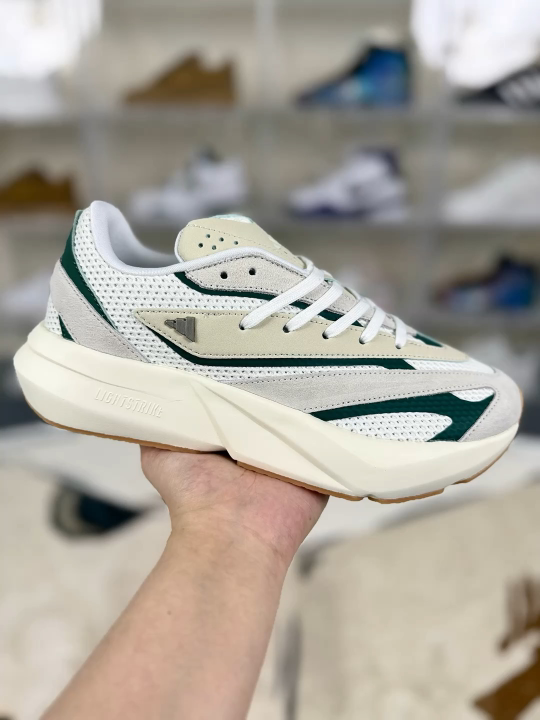 Adidas LightBlaze Women's Running Shoes - White & Green, Lightstride Cushioning