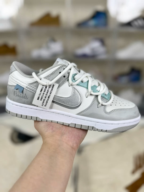 Nike Dunk Low Retro White Silver Deconstructed Low-Top Sneakers for Men & Women 5 Nike Dunk Low Retro White Silver Deconstructed Low-Top Sneakers for Men & Women