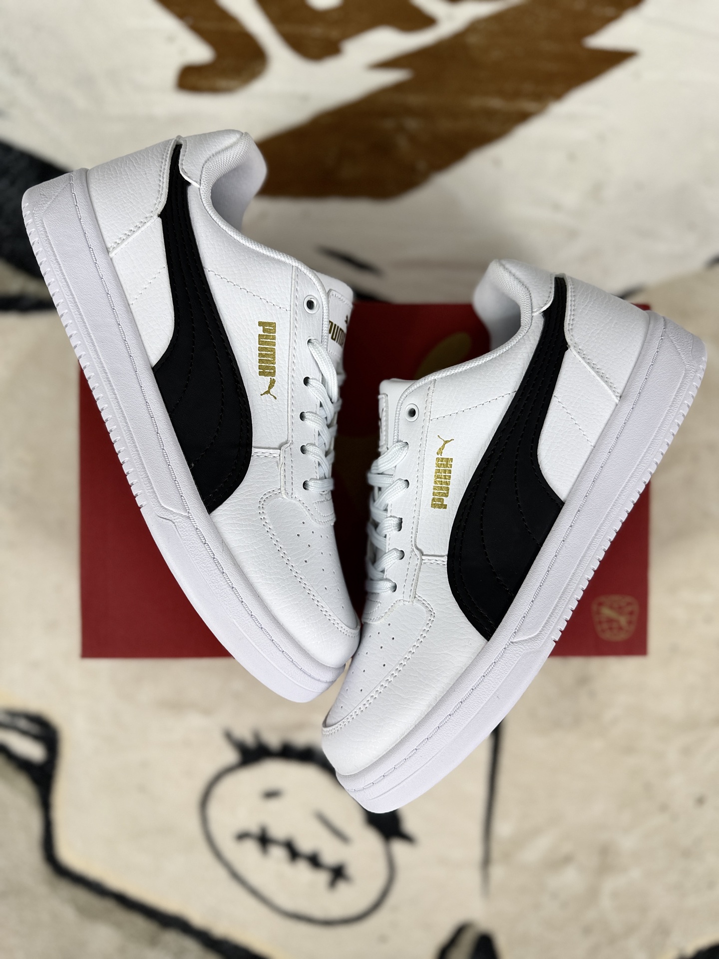 PUMA Caven 2.0: Classic Low-Top Sneakers - White & Black, Unisex Design 6 i1755885942520 341 0 6