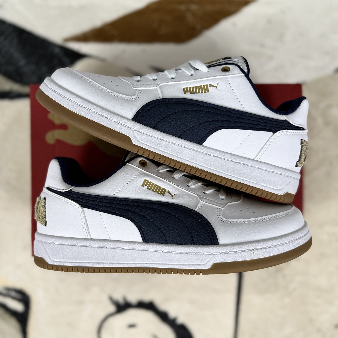 Puma Caven 2.0 Low-Top Sneakers - White & Blue, Durable & Comfortable 8 i1755886014919 9903 0 6