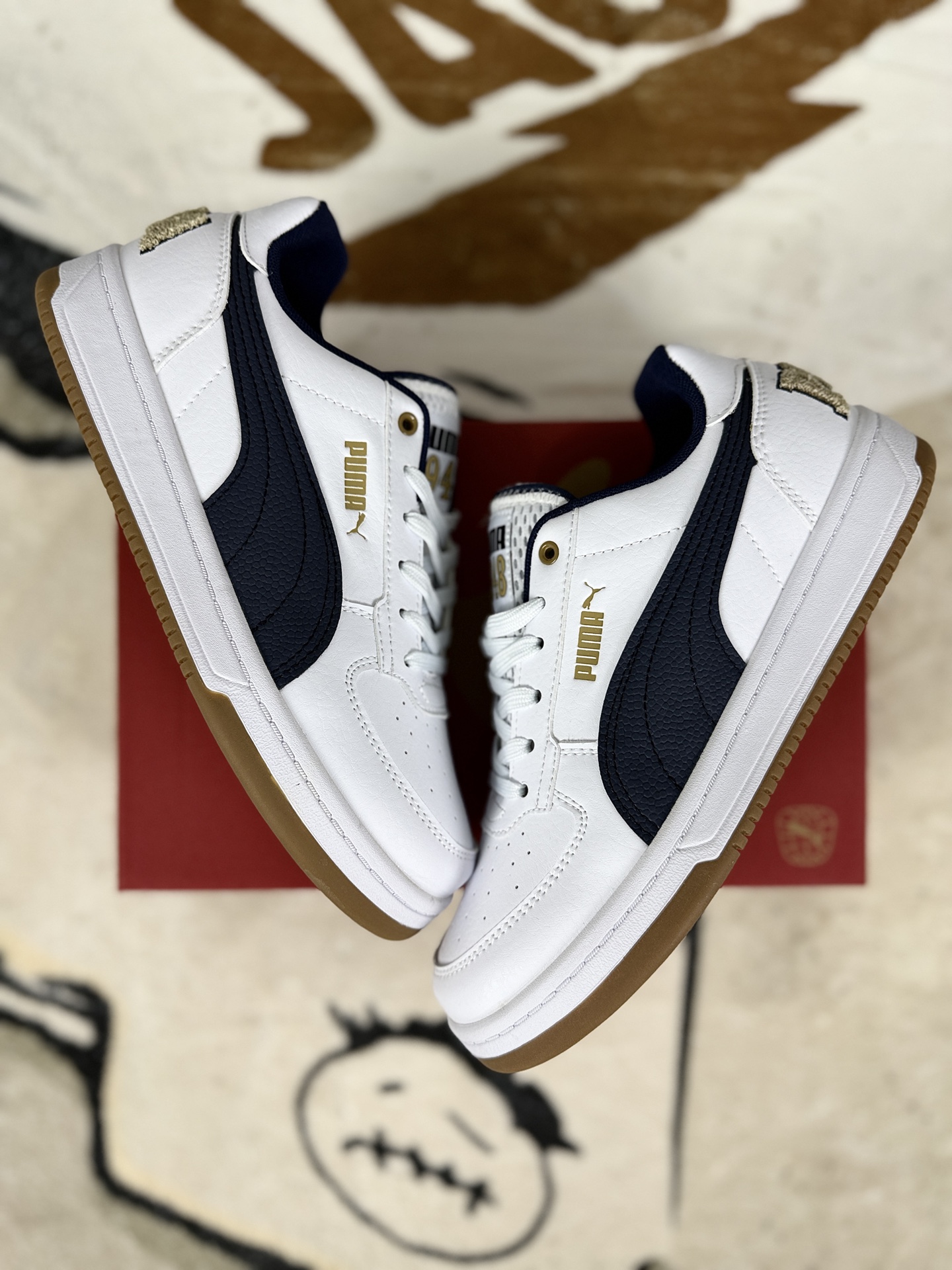 Puma Caven 2.0 Low-Top Sneakers - White & Blue, Durable & Comfortable 5 i1755886028763 3948 0 8