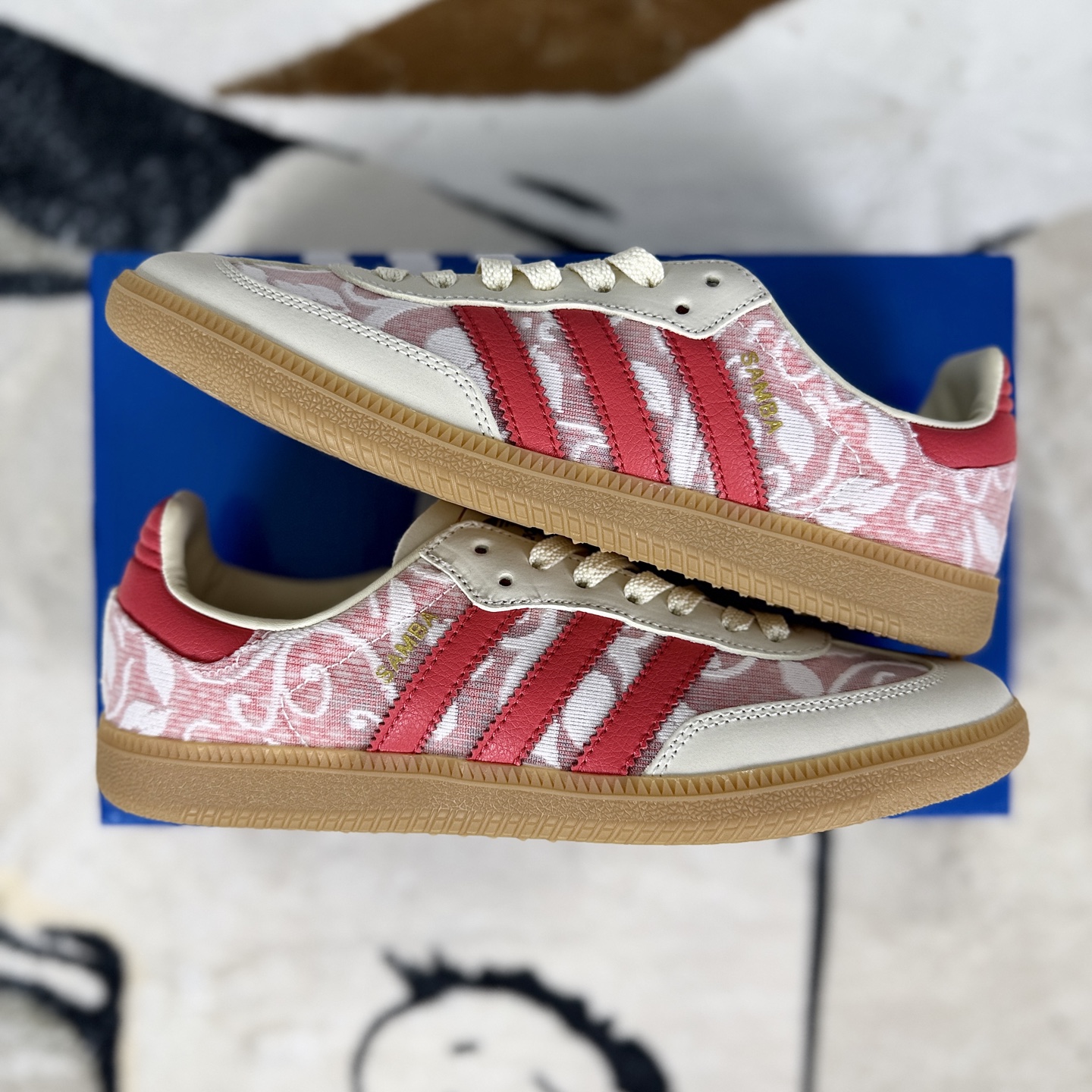 Adidas Originals Samba Low-Top Sneakers - White/Pink, Unisex Design 8 i1755975450792 5646 0 7