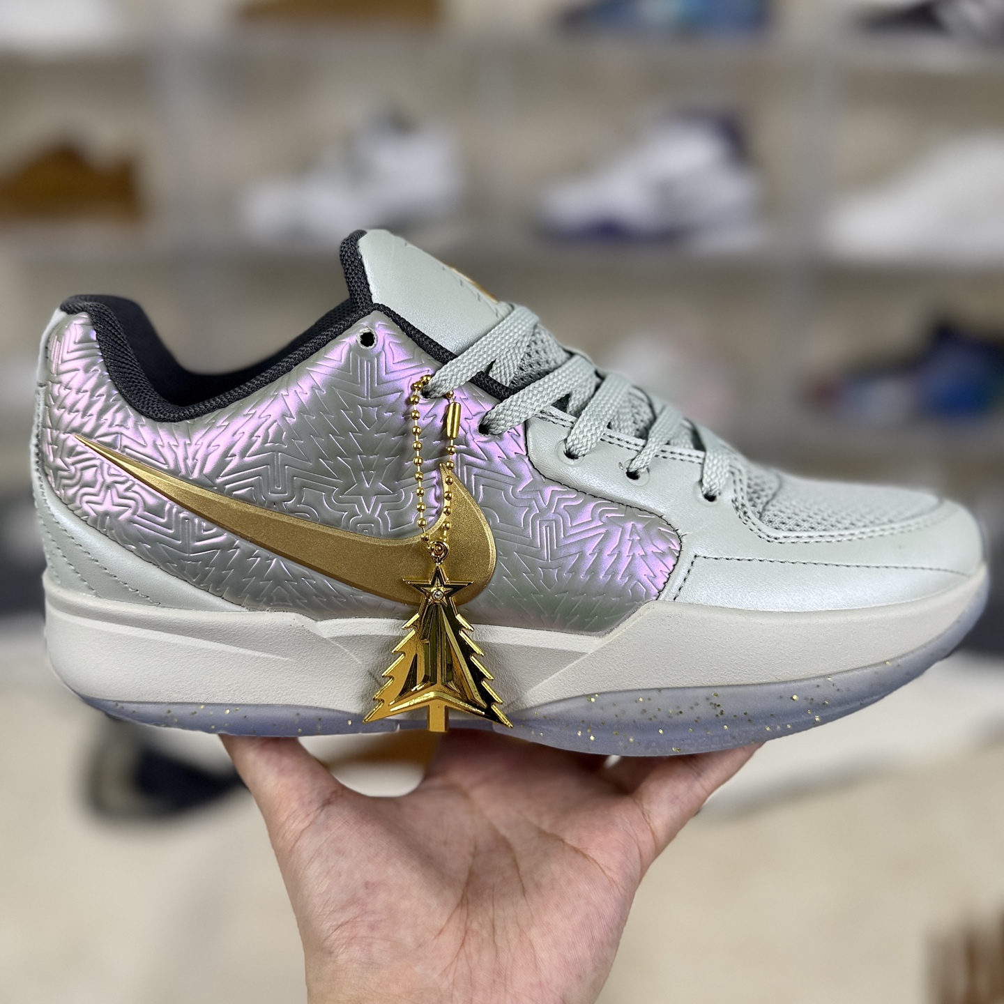 Nike Ja 2 "Christmas" Basketball Shoes - Silver, Gold & Grey - Unisex Design 8 i1756062726190 4241 0 5