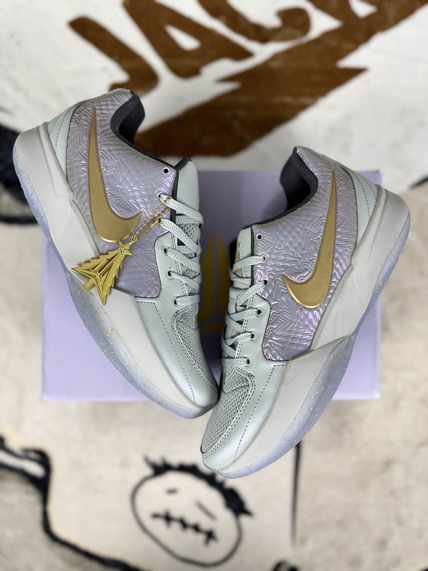Nike Ja 2 "Christmas" Basketball Shoes - Silver, Gold & Grey - Unisex Design 6 i1756062726534 1491 0 6
