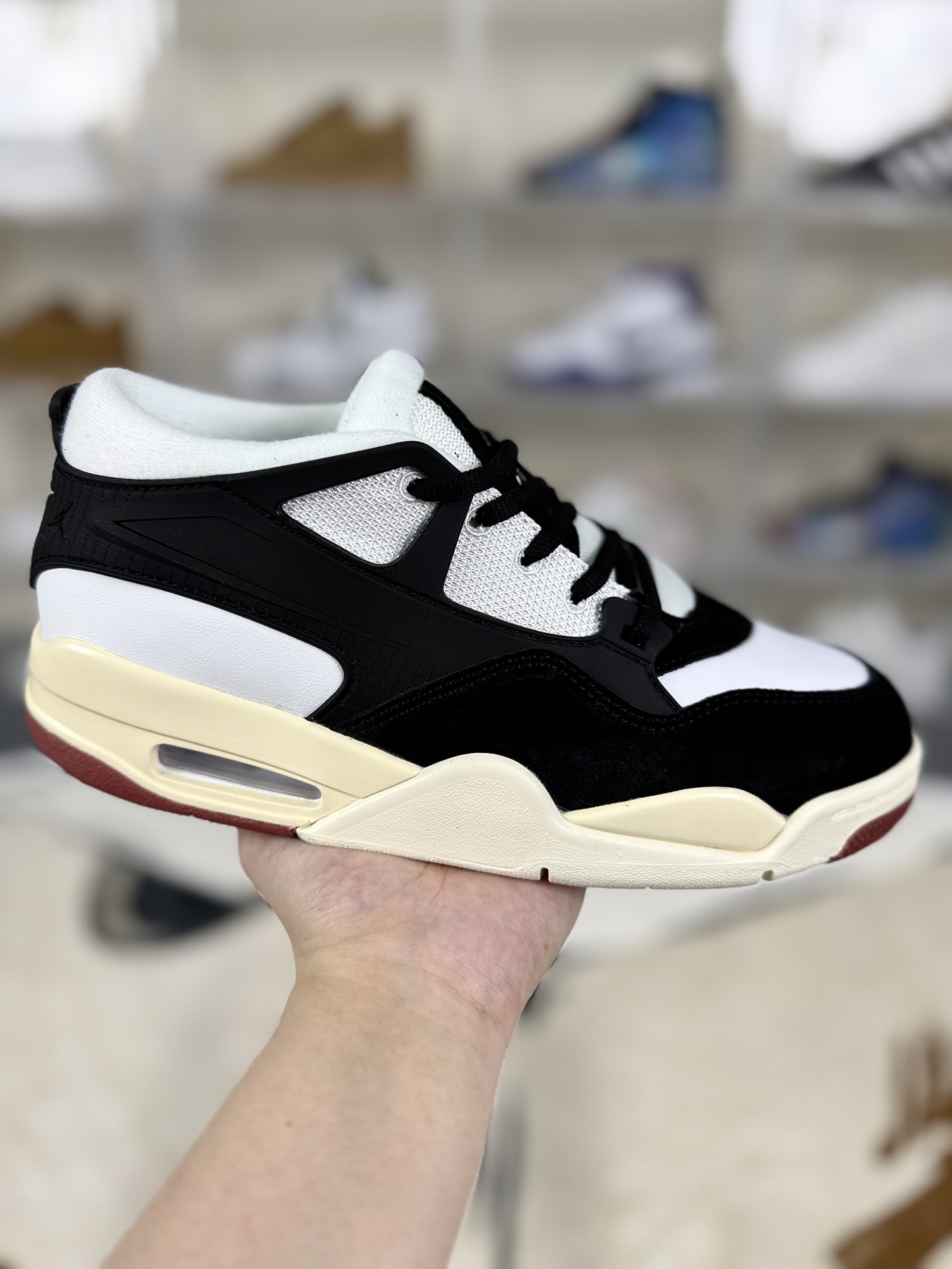 Air Jordan 4 RM Low Retro Basketball Shoes - Black & White, Comfortable & Stylish 1 i1756405204379 6765 0 0