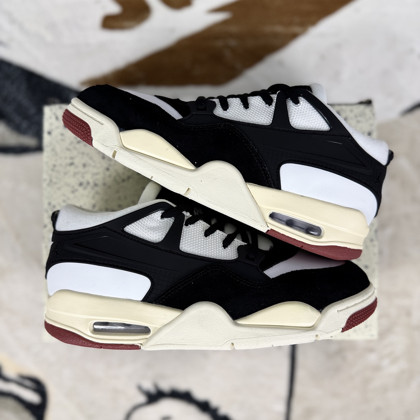 Air Jordan 4 RM Low Retro Basketball Shoes - Black & White, Comfortable & Stylish 8 i1756405205790 9500 0 7