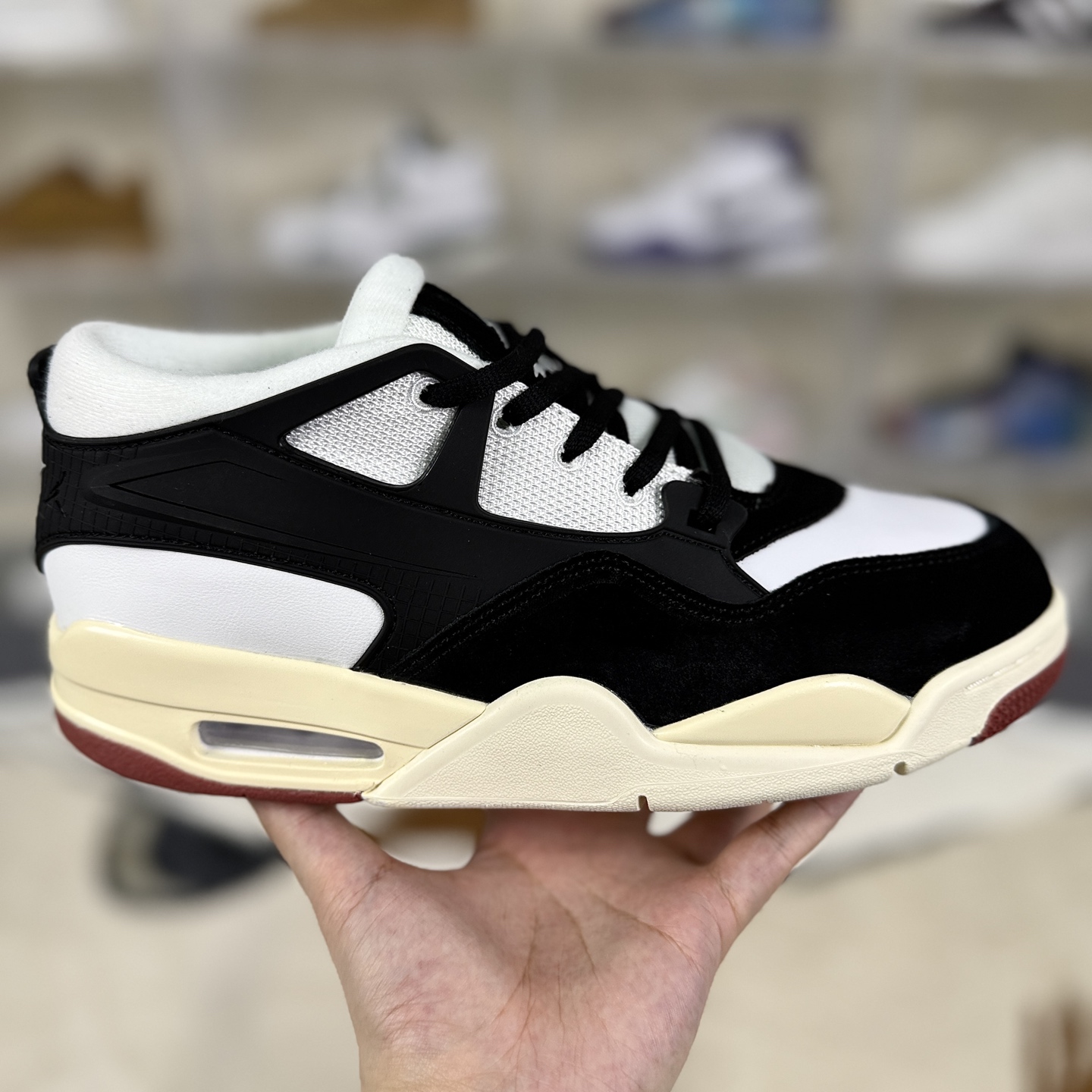 Air Jordan 4 RM Low Retro Basketball Shoes - Black & White, Comfortable & Stylish 7 i1756405205819 1000 0 5