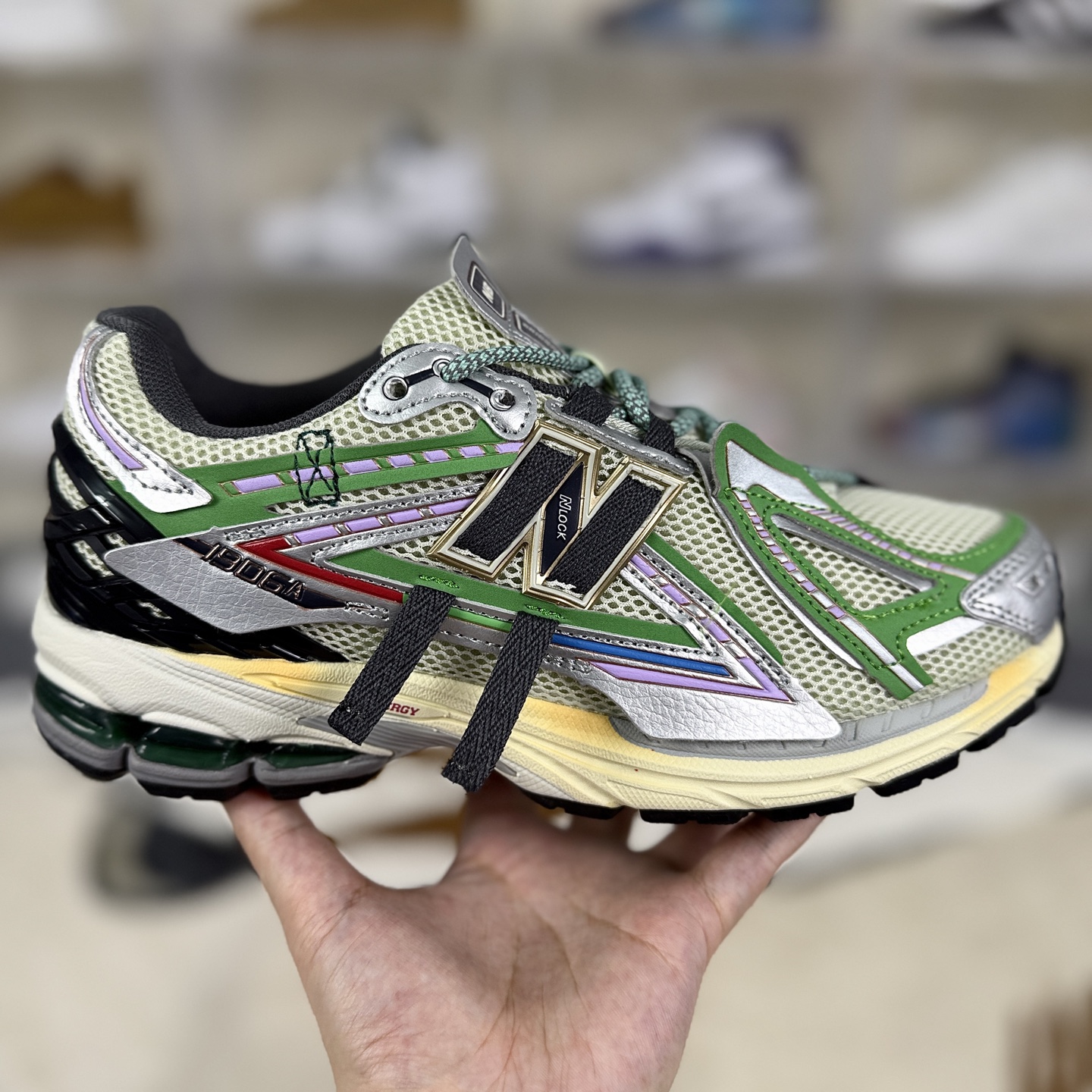 New Balance 1906R Running Shoes - Retro Style, Modern Comfort, Grey/Green 7 i1756493968158 5084 0 5