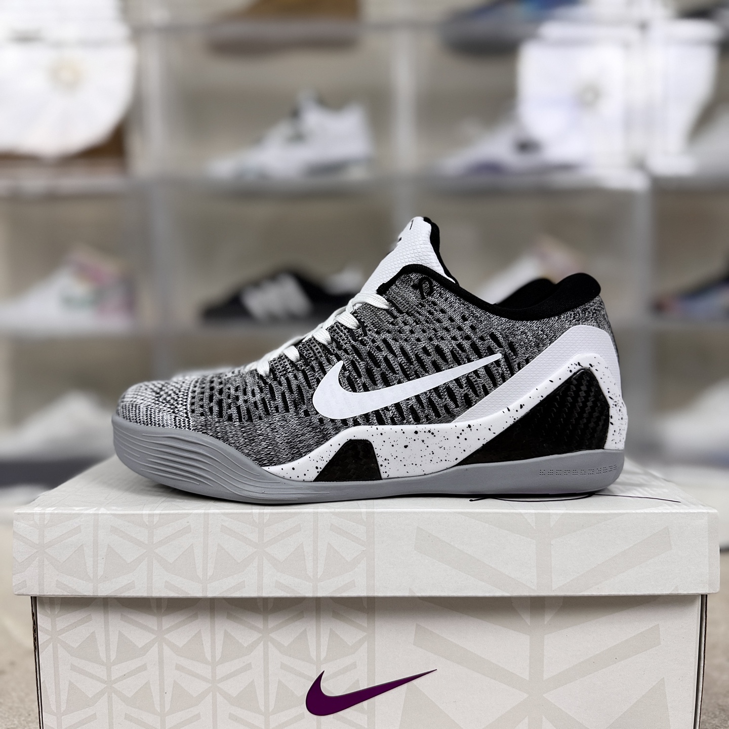 Nike Kobe 9 Elite Low 'Beethoven' Basketball Shoes - White/Black/Wolf Grey 10 i1756662805750 3657 0 8