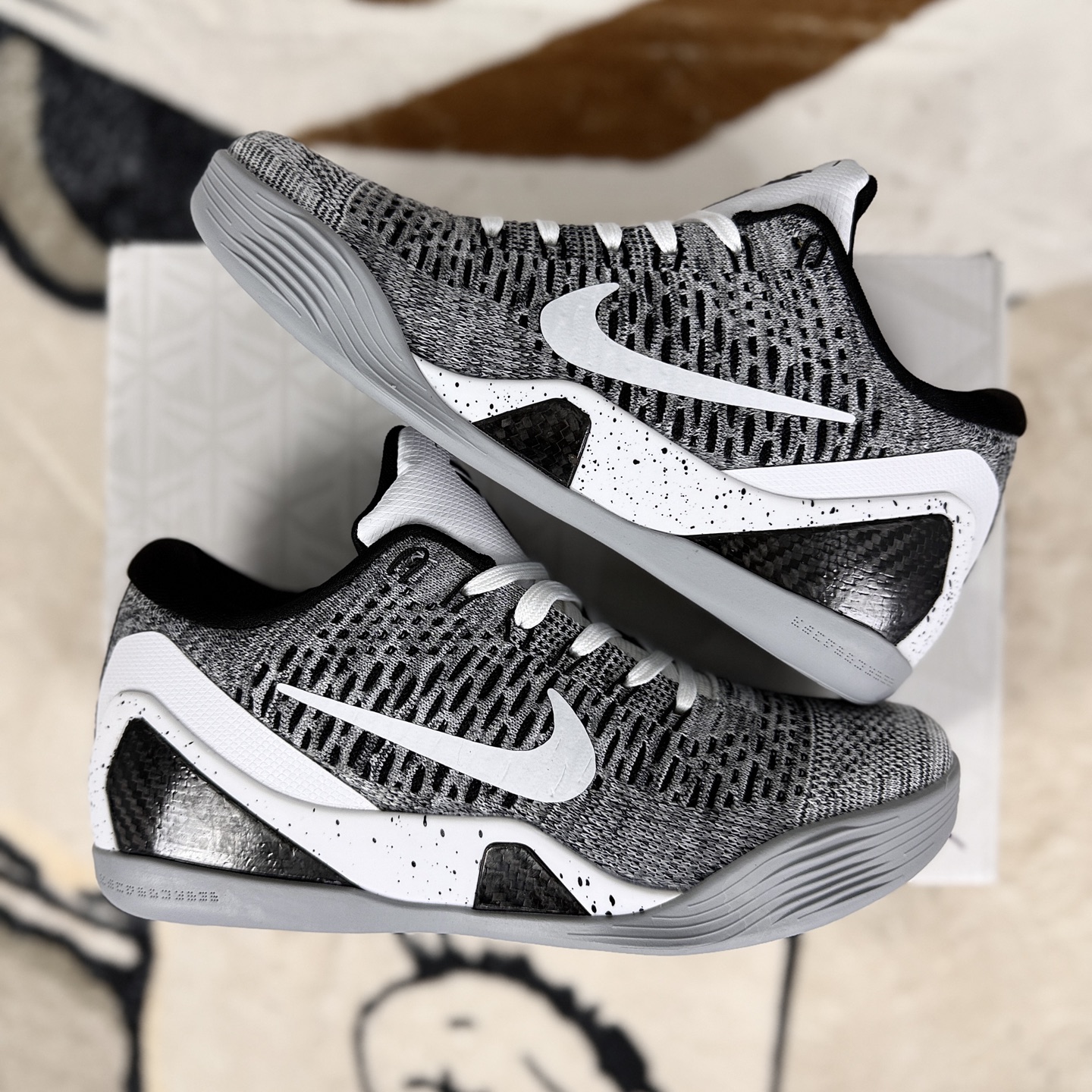 Nike Kobe 9 Elite Low 'Beethoven' Basketball Shoes - White/Black/Wolf Grey 9 i1756662805766 4169 0 7