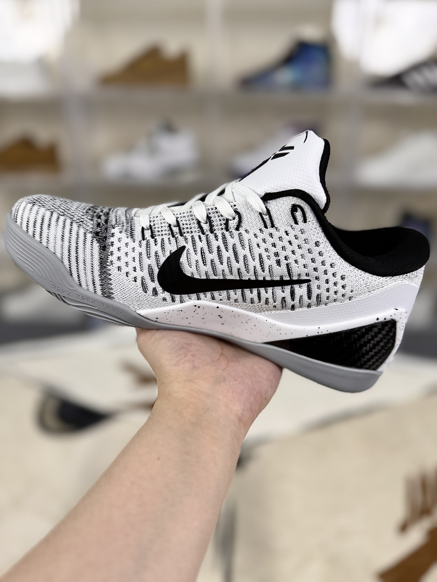 Nike Kobe 9 Elite Low 'Beethoven' Basketball Shoes - White/Black/Wolf Grey 3 i1756662805835 8359 0 1