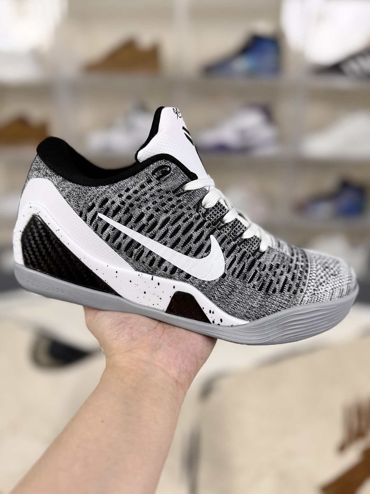Nike Kobe 9 Elite Low 'Beethoven' Basketball Shoes - White/Black/Wolf Grey 2 i1756662805966 7064 0 0