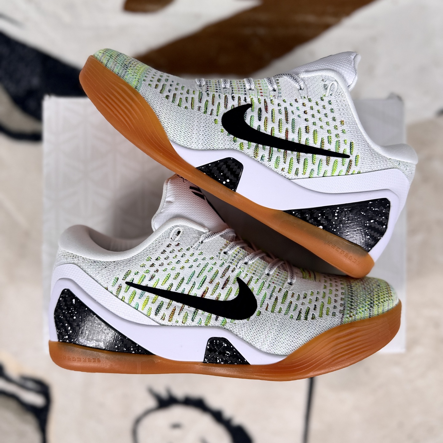Nike Kobe 9 Elite Premium Low HTM Milan Basketball Shoes - White Multi-Color 9 i1756662853686 2390 0 7