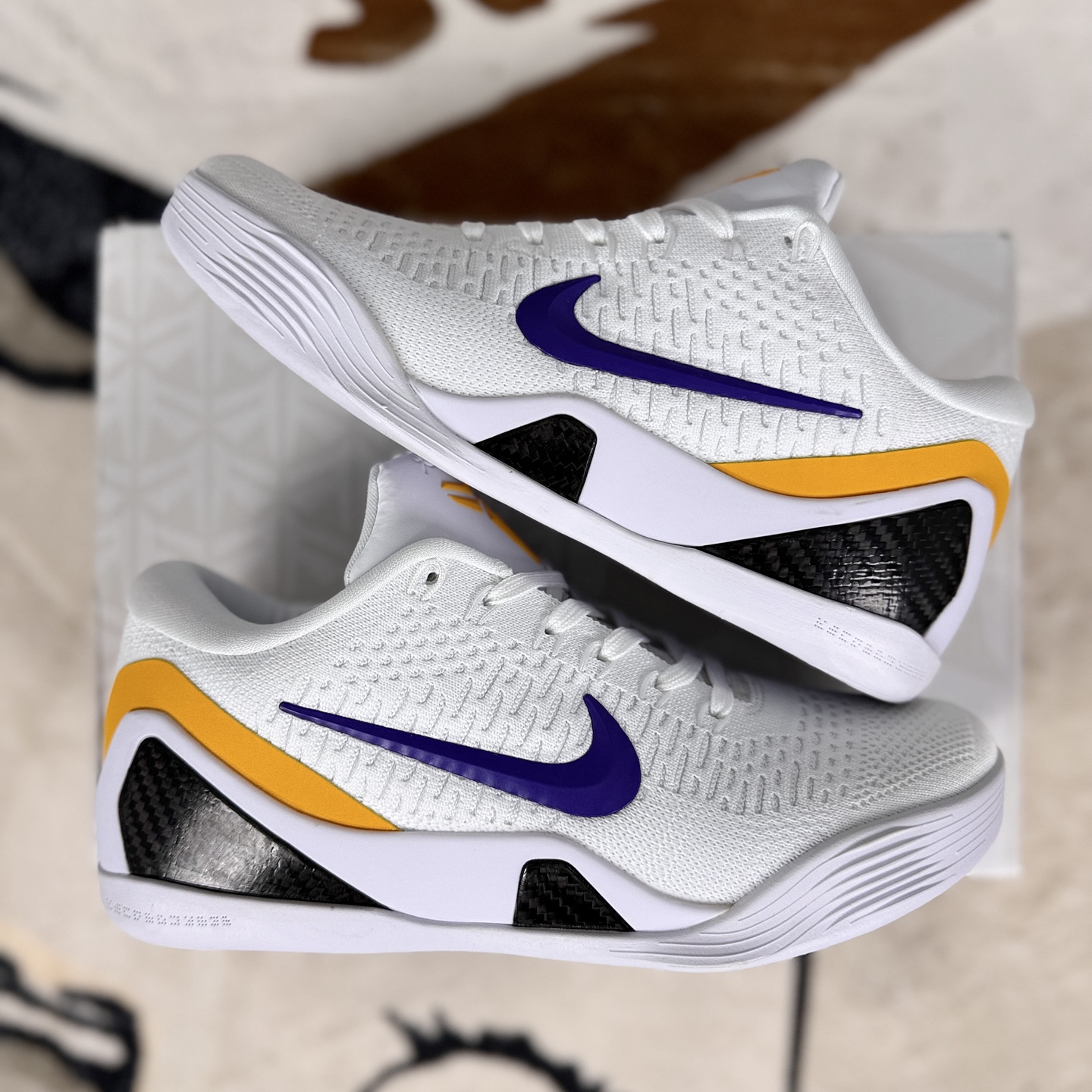Nike Kobe 9 Elite Low Protro: White/Purple Basketball Shoes with Cushioning 8 i1756662881732 3894 0 7