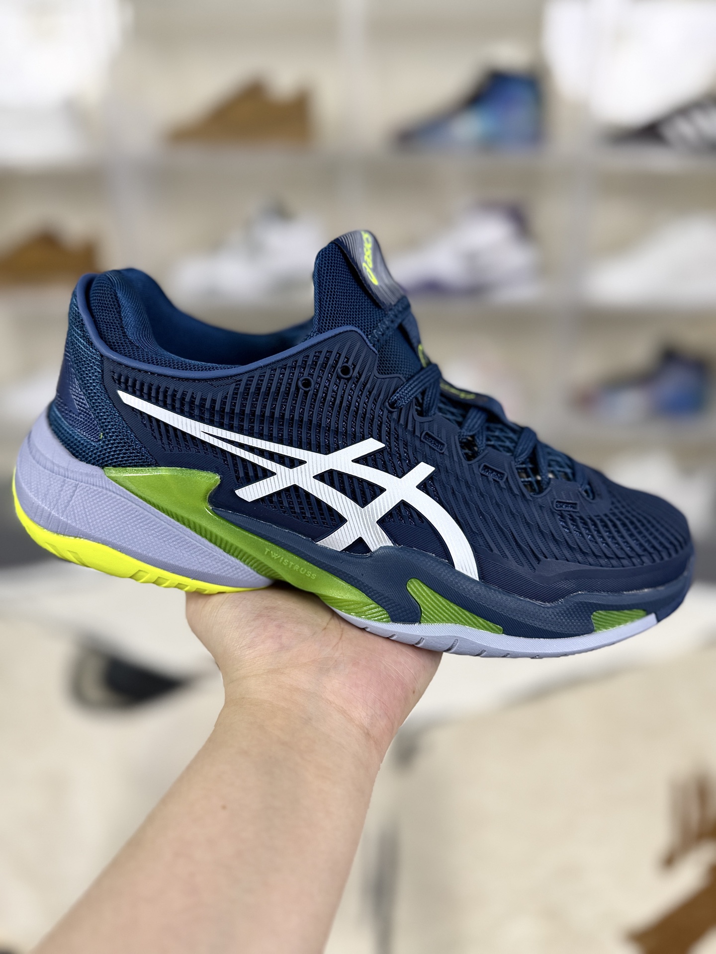Asics Court FF 3 Blue/Grey Textile Athletic Tennis Shoes - Unisex 1 i1757006104584 8324 0 0