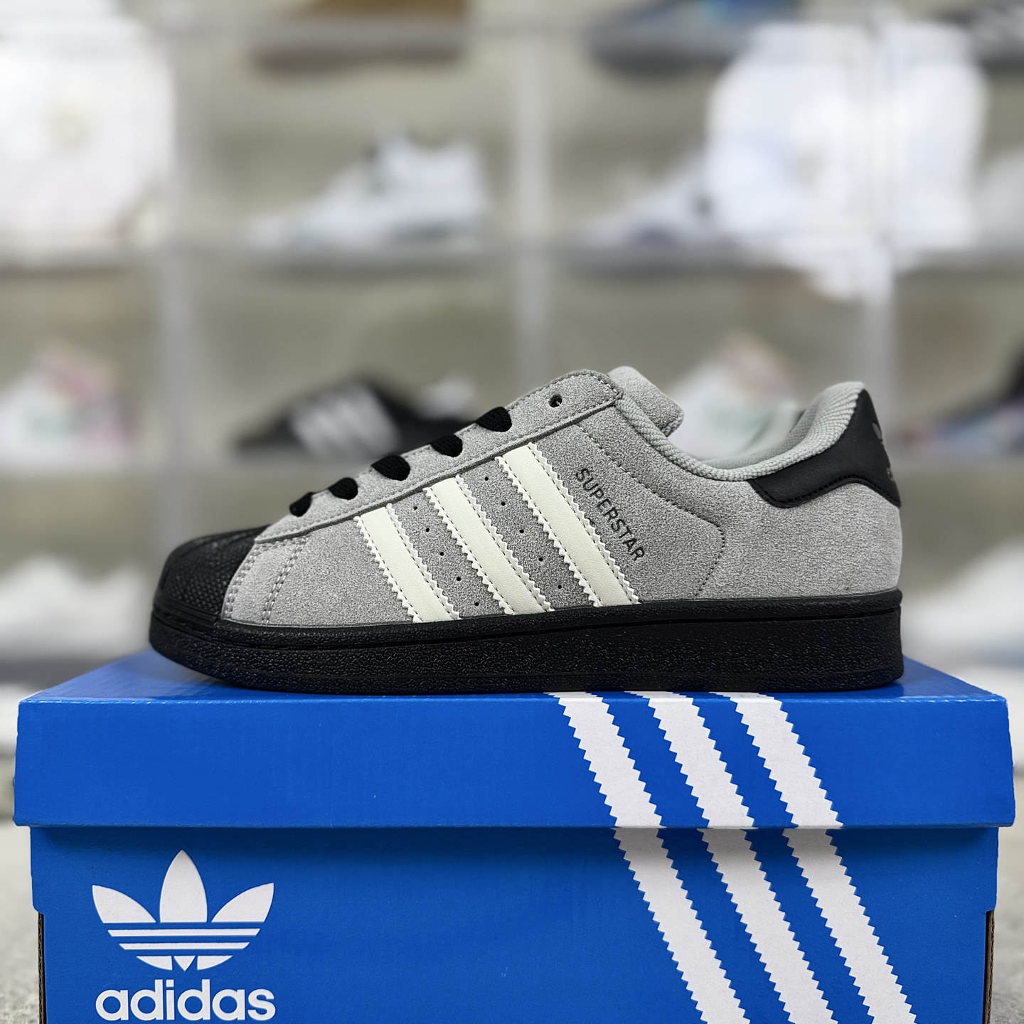 Adidas Originals Superstar Gray Suede Classic Low-Top Sneakers Unisex 10 i1757699975112 7294 0 8