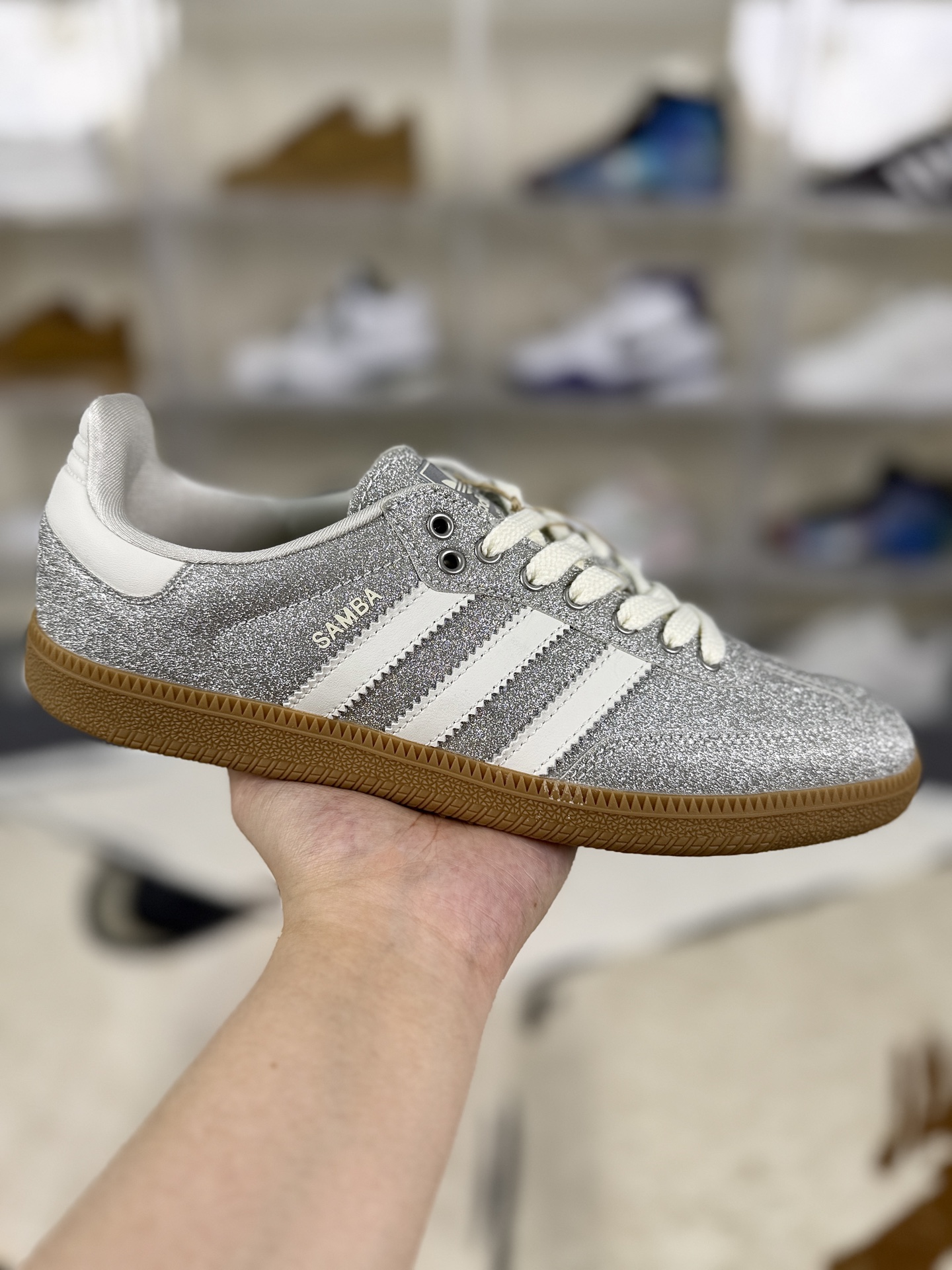 Adidas Originals Samba Shiny Pack Sneakers - Silver, Unisex, Low Top, Comfortable 2 i1757700071592 3208 0 0