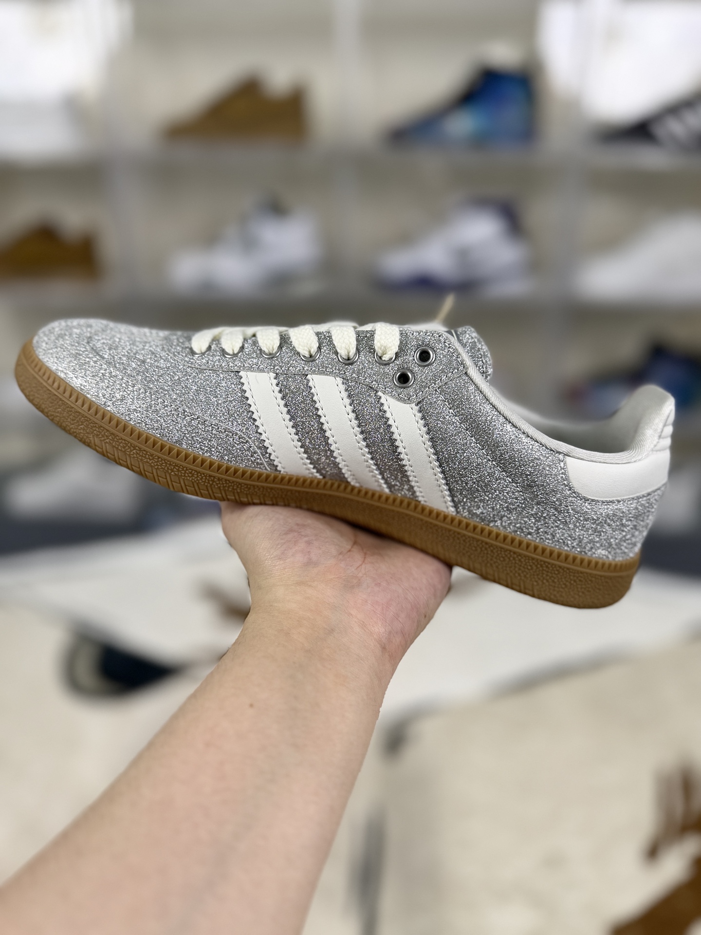 Adidas Originals Samba Shiny Pack Sneakers - Silver, Unisex, Low Top, Comfortable 3 i1757700071600 3533 0 1