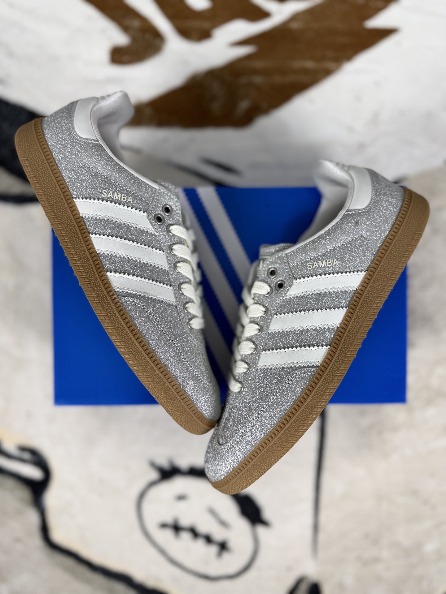 Adidas Originals Samba Shiny Pack Sneakers - Silver, Unisex, Low Top, Comfortable 6 i1757700071793 1651 0 6