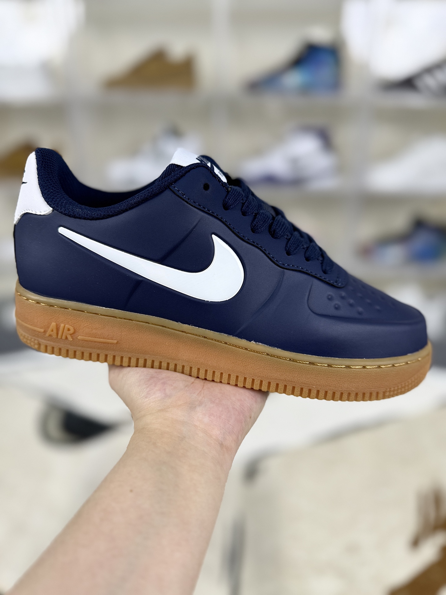 Nike Air Force 1 Posite FL: Deep Blue & White Low-Top Sneakers for Men 1 i1757700103233 655 0 0